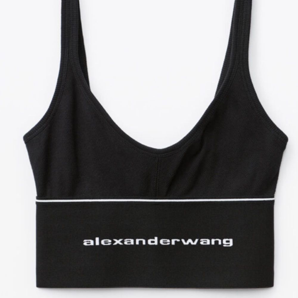NWT Alexander Wang Elastic Logo Top